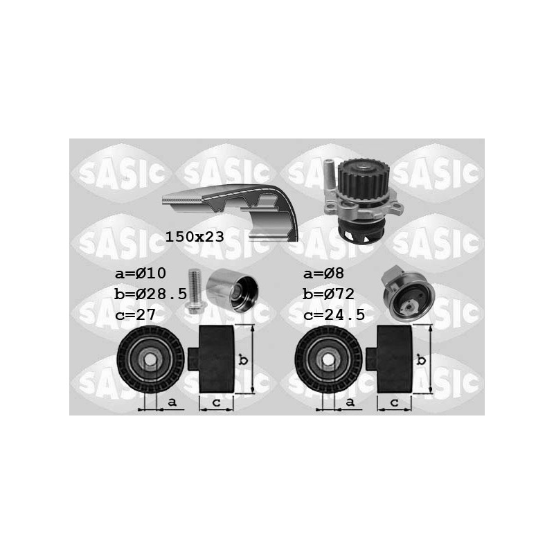 Kit de distribution + pompe à eau SASIC