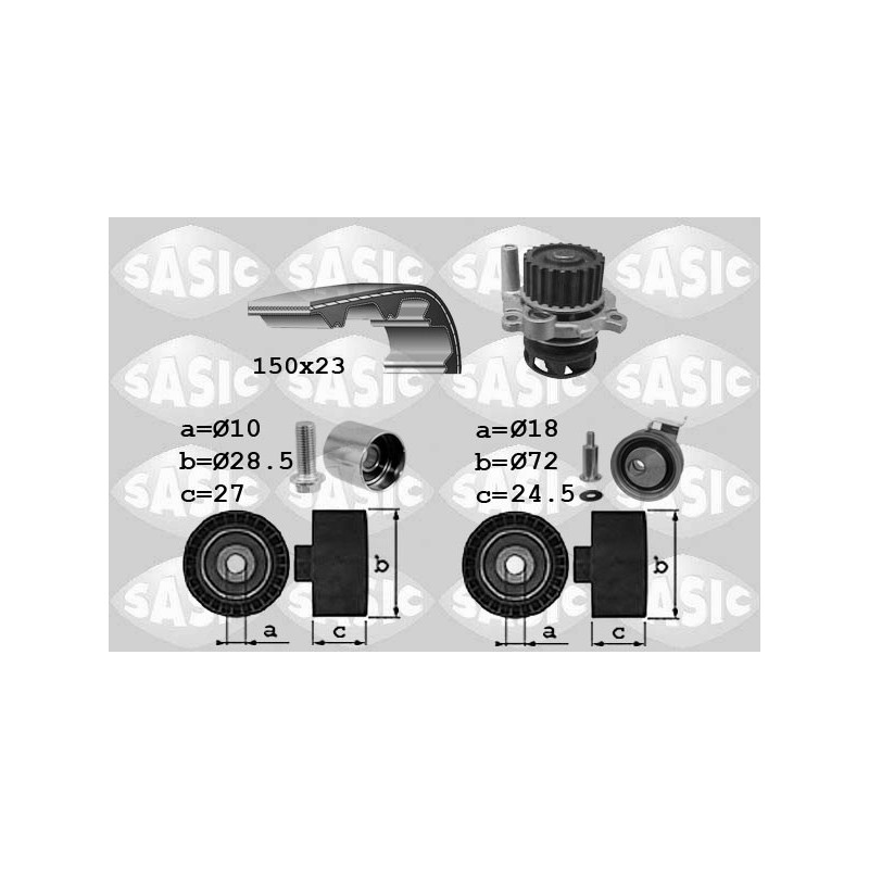 Kit de distribution + pompe à eau SASIC