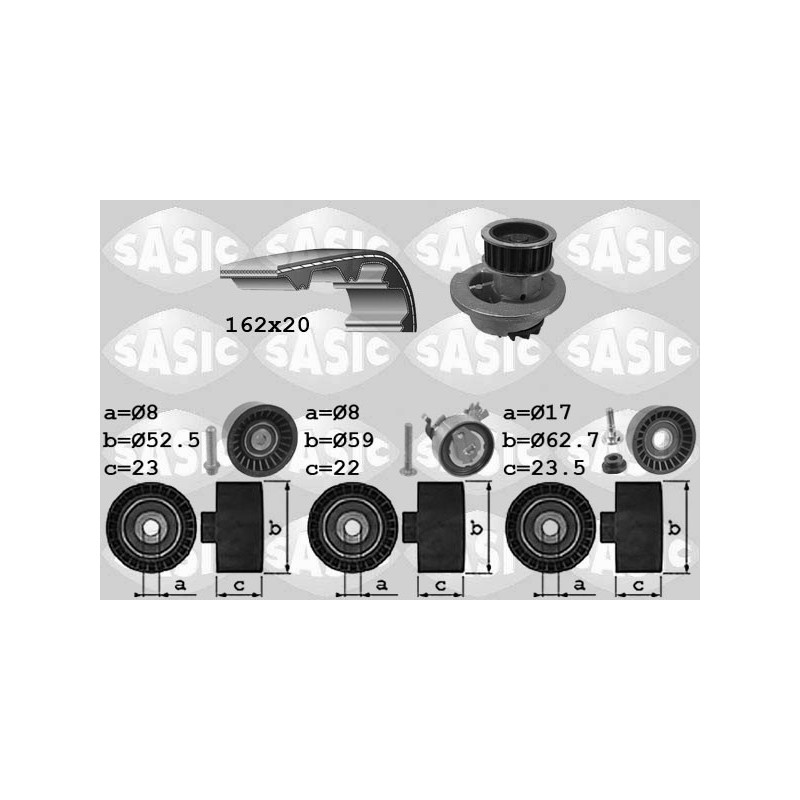 Kit de distribution + pompe à eau SASIC