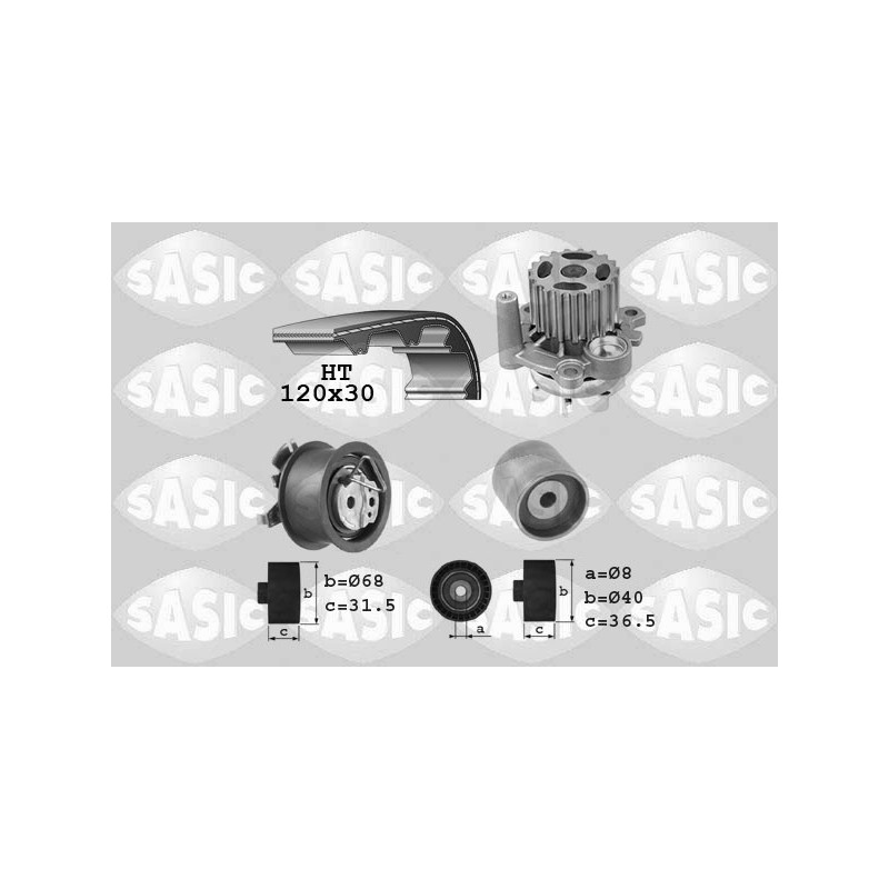 Kit de distribution + pompe à eau SASIC