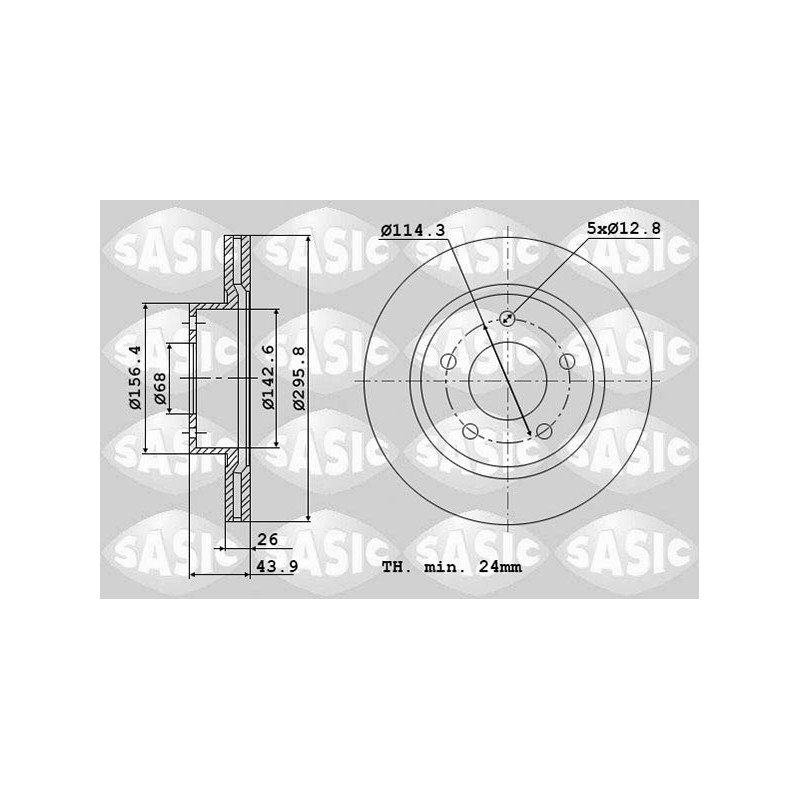 Jeu de 2 disques de frein SASIC