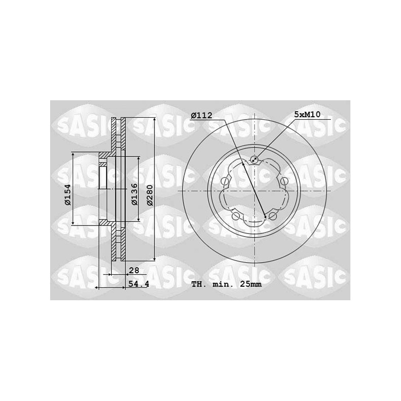 Jeu de 2 disques de frein SASIC