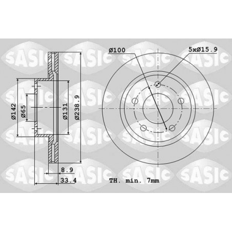 Jeu de 2 disques de frein...