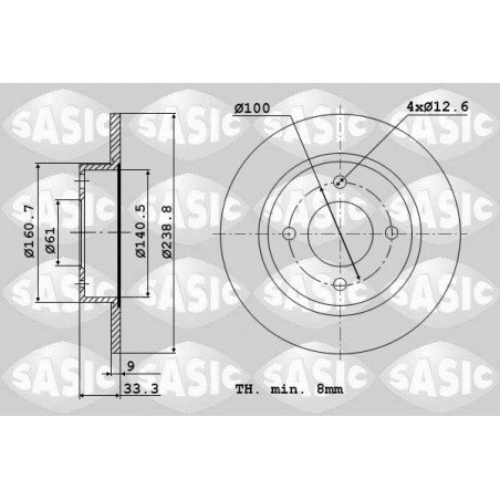 Jeu de 2 disques de frein...
