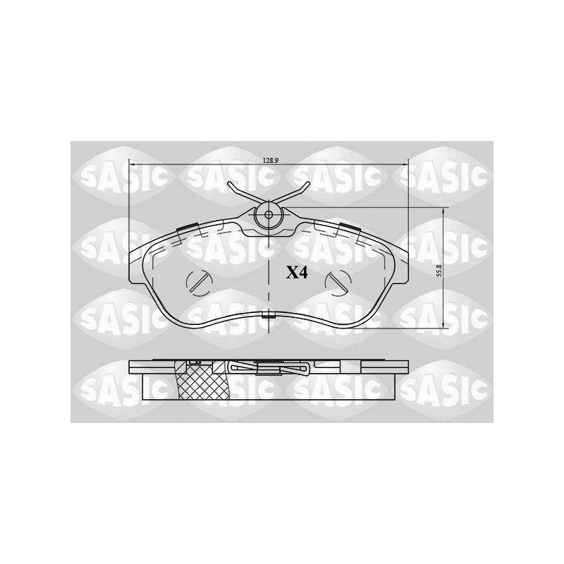 Jeu de quatre plaquettes de frein à disque SASIC
