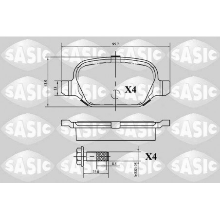 Jeu de quatre plaquettes de...