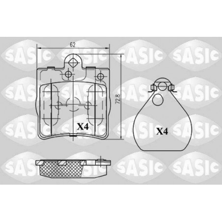 Jeu de quatre plaquettes de...