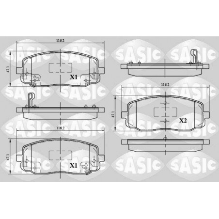 Jeu de quatre plaquettes de...