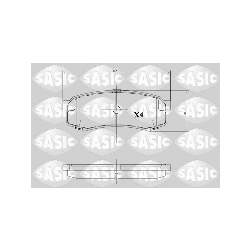 Jeu de quatre plaquettes de frein à disque SASIC