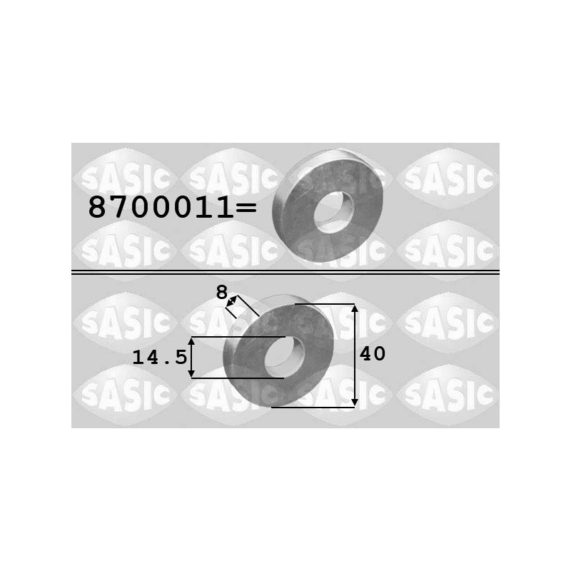 Rondelle de calage, poulie-vilebrequin SASIC