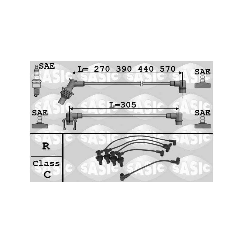 Fils de bougies / Faisceau d'allumage SASIC