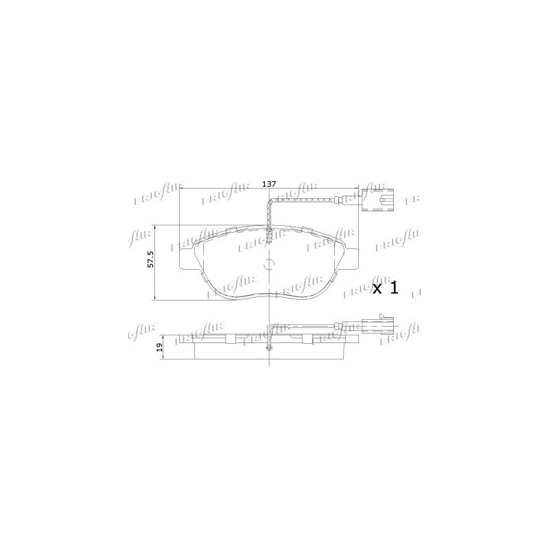 Jeu de quatre plaquettes de frein à disque FRIGAIR
