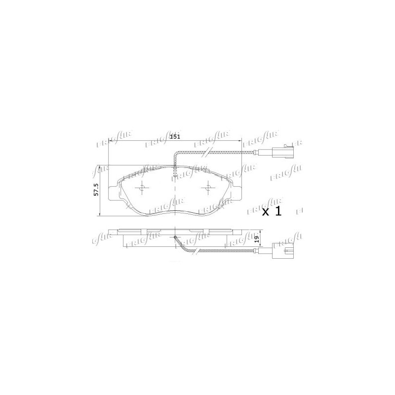 Jeu de quatre plaquettes de frein à disque FRIGAIR