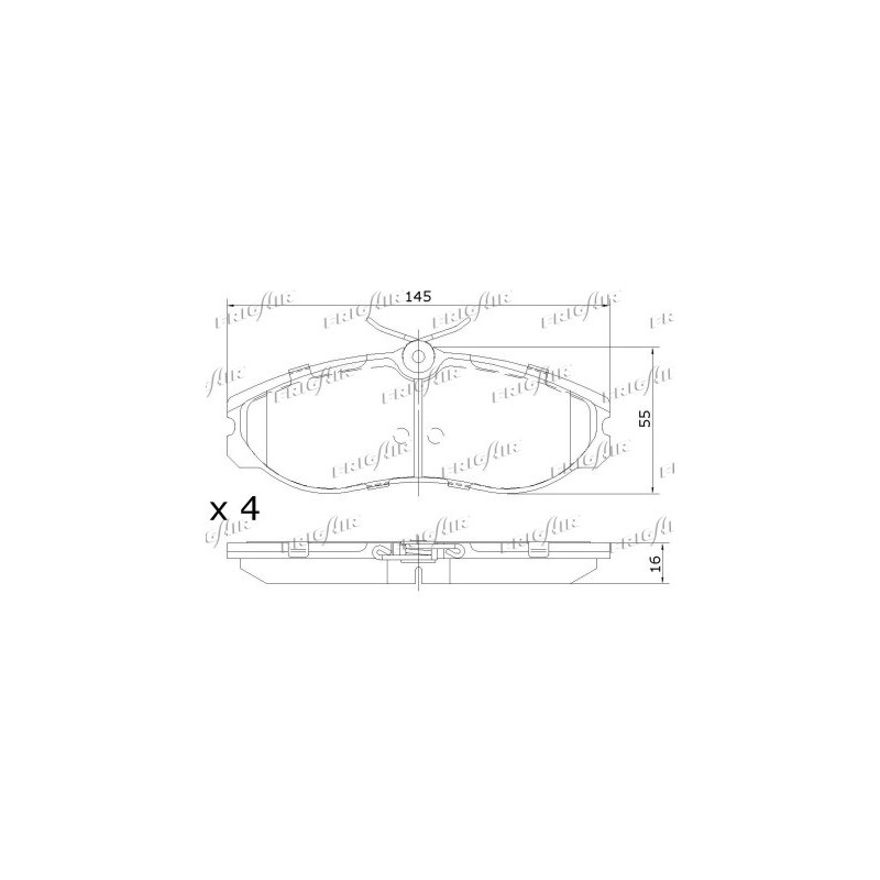 Jeu de quatre plaquettes de frein à disque FRIGAIR