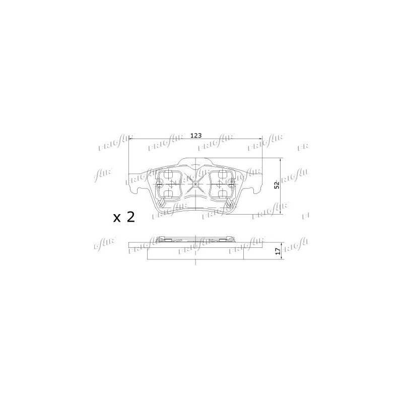 Jeu de quatre plaquettes de frein à disque FRIGAIR