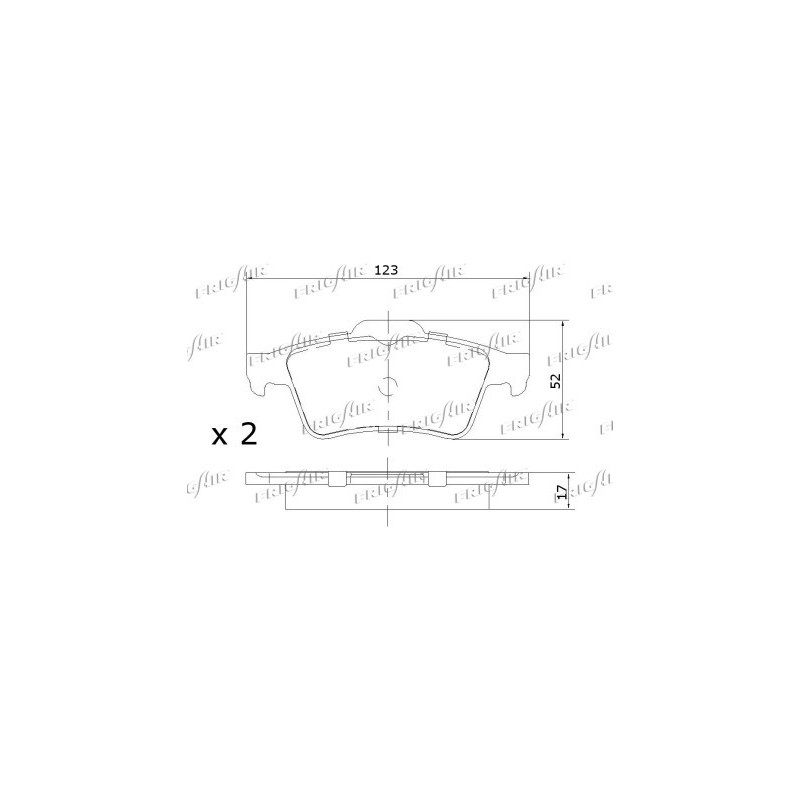 Jeu de quatre plaquettes de frein à disque FRIGAIR