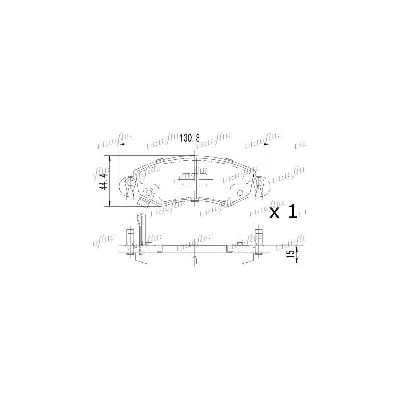 Jeu de quatre plaquettes de frein à disque FRIGAIR
