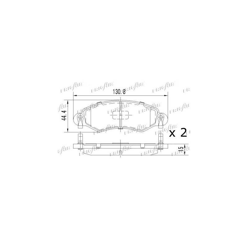 Jeu de quatre plaquettes de frein à disque FRIGAIR