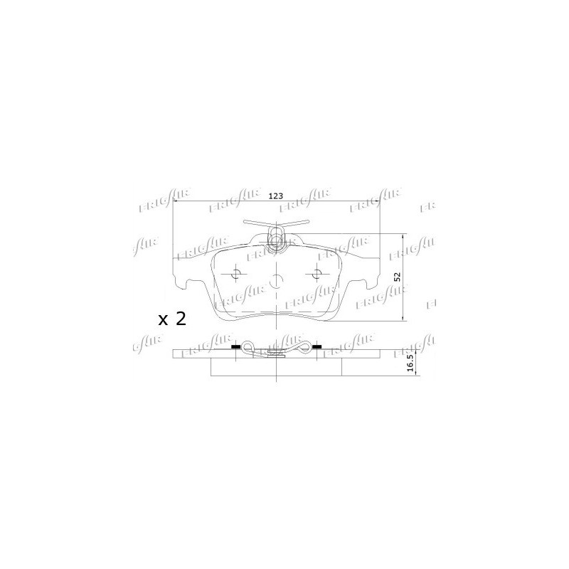 Jeu de quatre plaquettes de frein à disque FRIGAIR