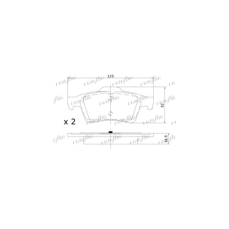 Jeu de quatre plaquettes de frein à disque FRIGAIR