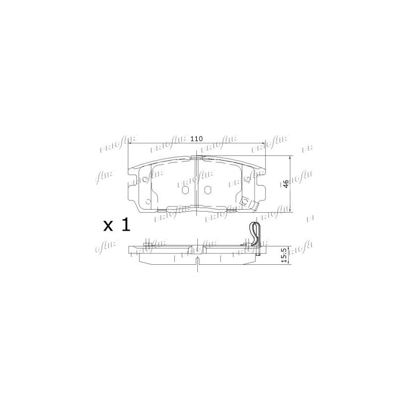Jeu de quatre plaquettes de frein à disque FRIGAIR