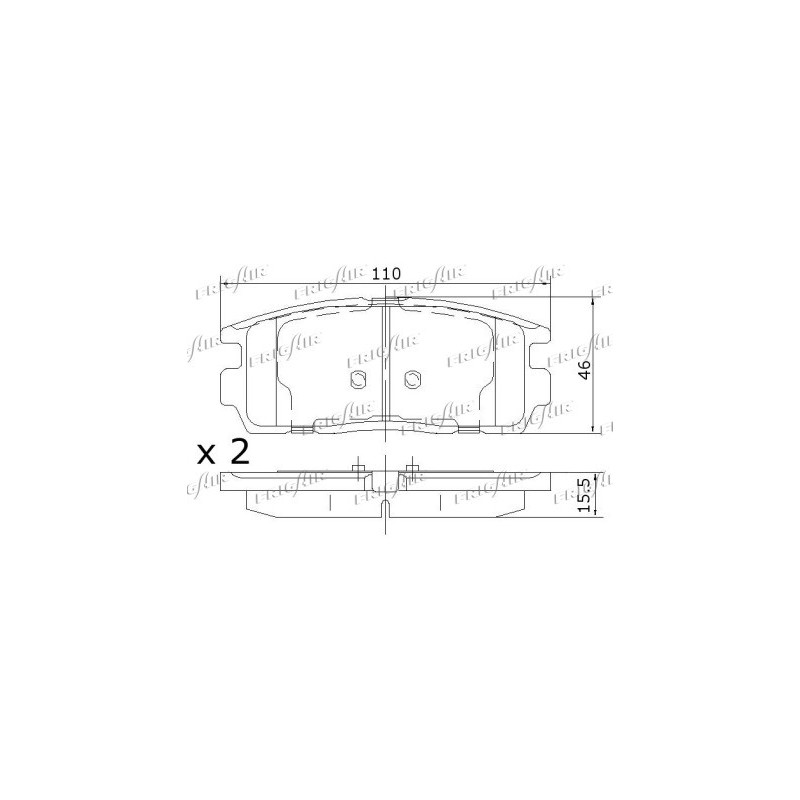 Jeu de quatre plaquettes de frein à disque FRIGAIR