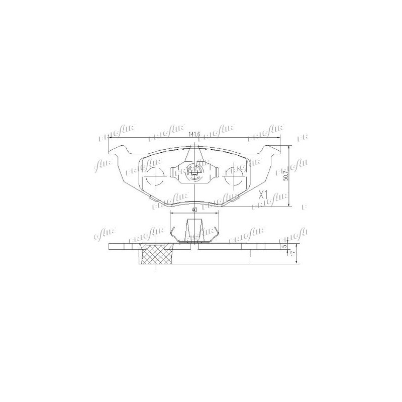 Jeu de quatre plaquettes de frein à disque FRIGAIR
