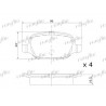 Jeu de quatre plaquettes de frein à disque FRIGAIR