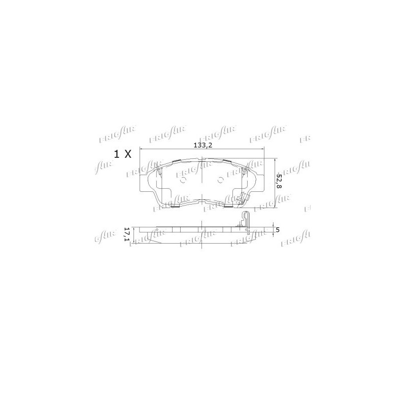 Jeu de quatre plaquettes de frein à disque FRIGAIR