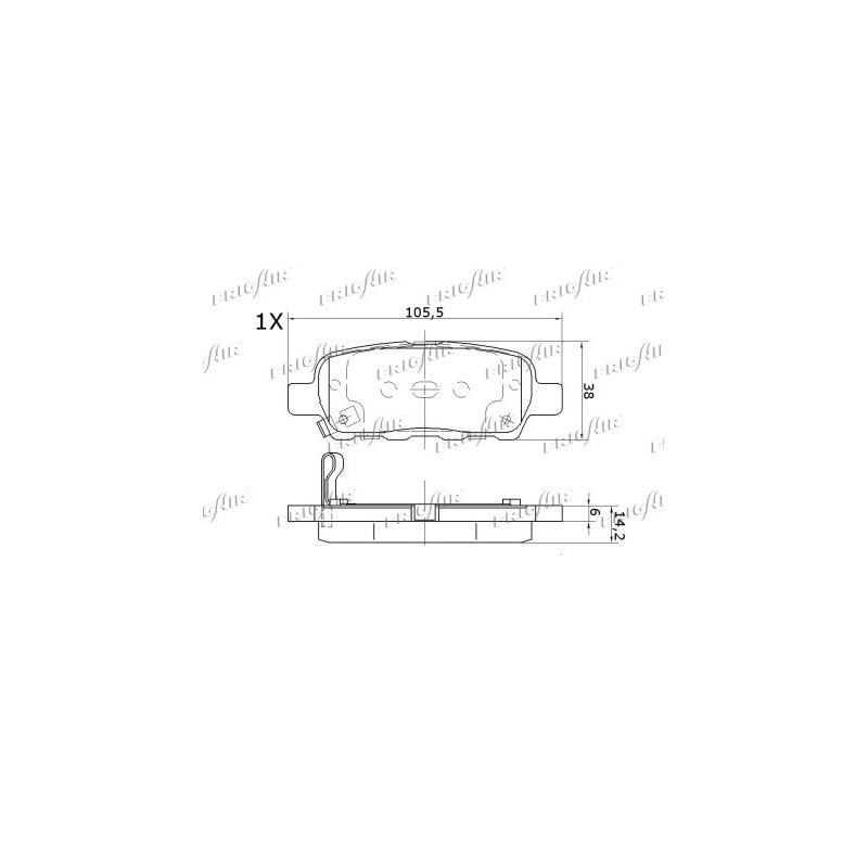 Jeu de quatre plaquettes de frein à disque FRIGAIR