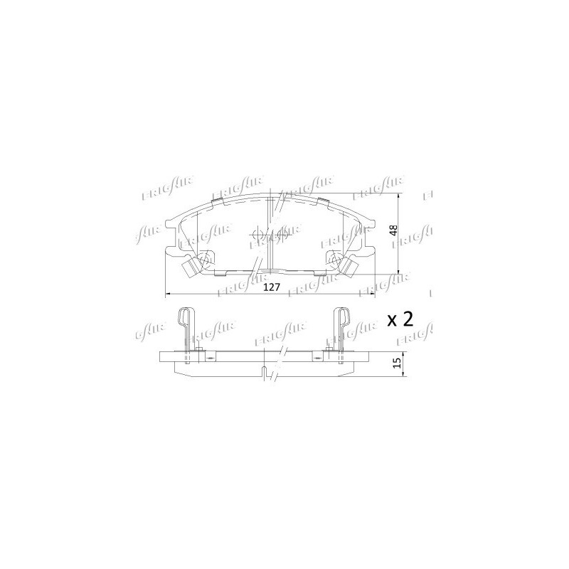 Jeu de quatre plaquettes de frein à disque FRIGAIR