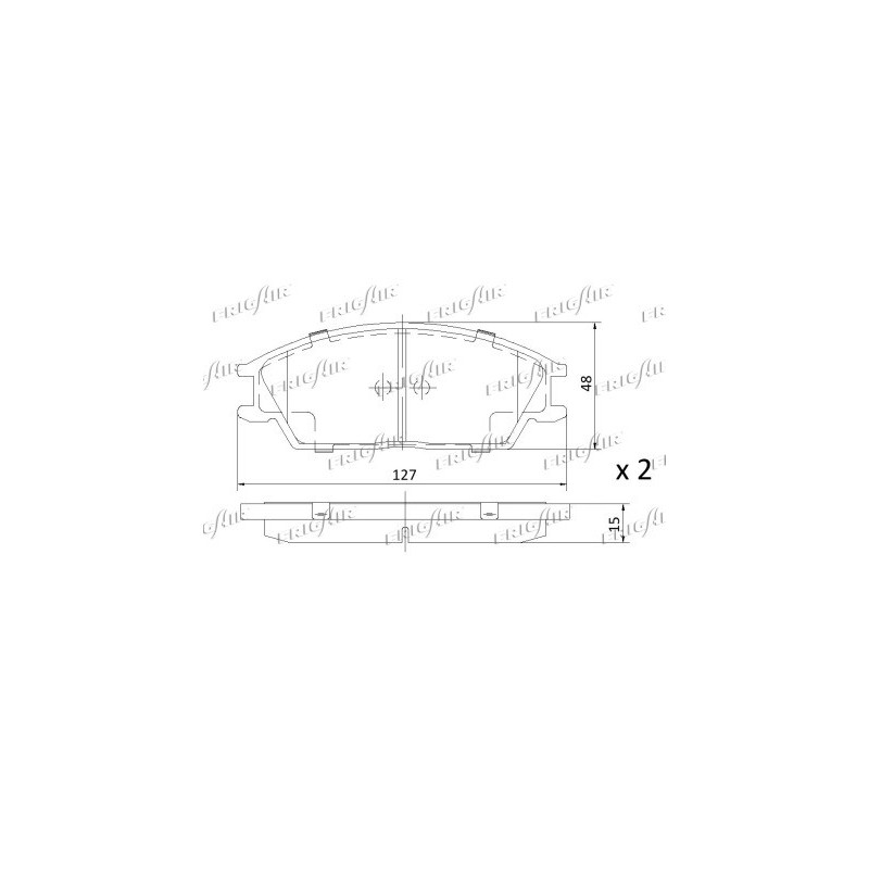 Jeu de quatre plaquettes de frein à disque FRIGAIR