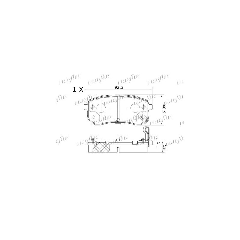 Jeu de quatre plaquettes de frein à disque FRIGAIR