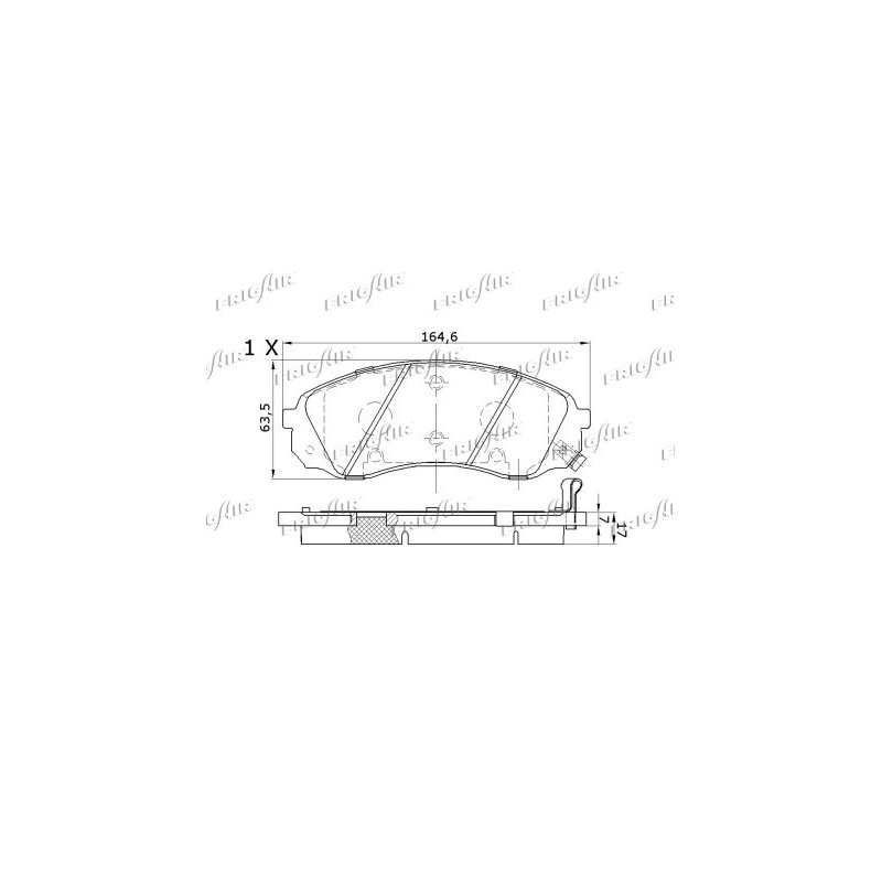 Jeu de quatre plaquettes de frein à disque FRIGAIR