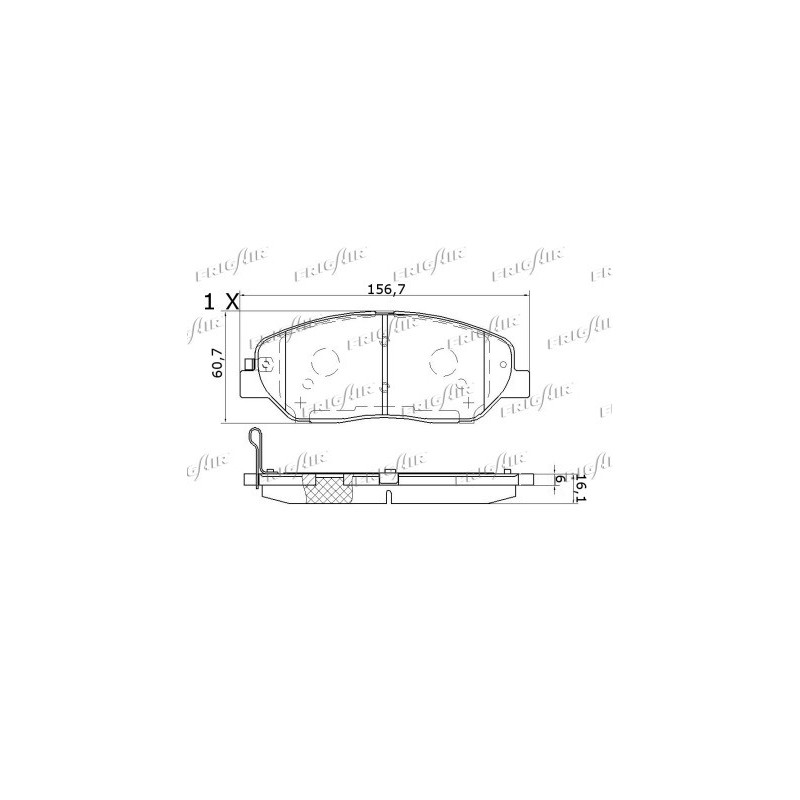 Jeu de quatre plaquettes de frein à disque FRIGAIR