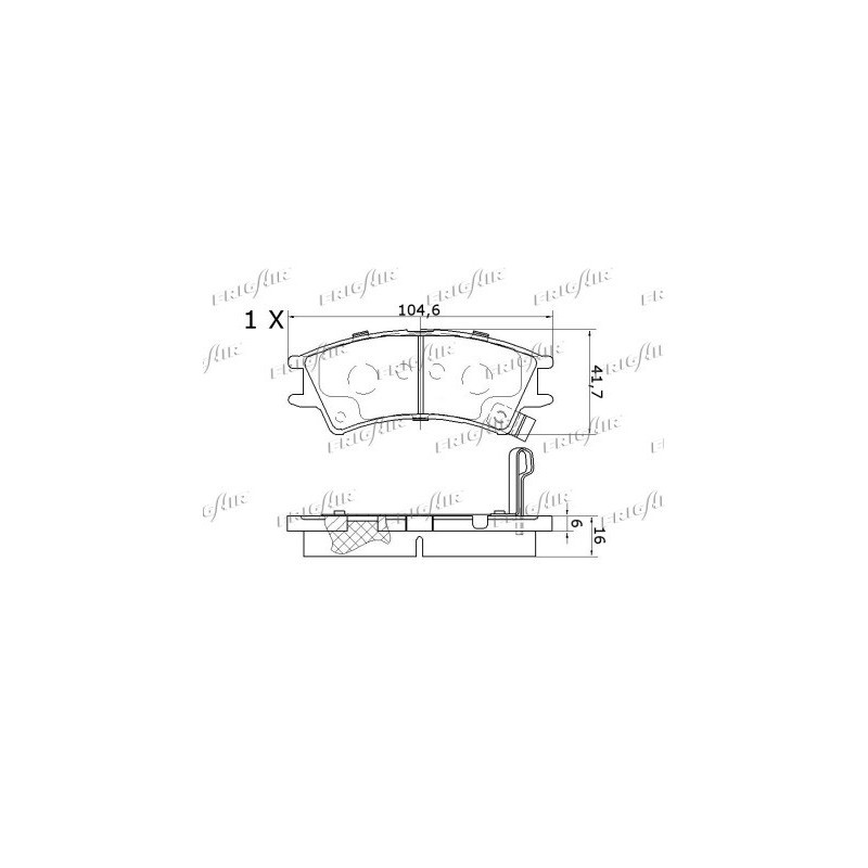 Jeu de quatre plaquettes de frein à disque FRIGAIR