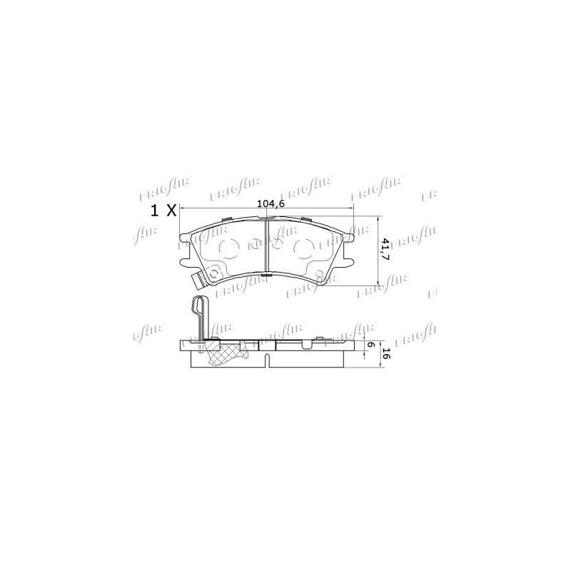 Jeu de quatre plaquettes de frein à disque FRIGAIR