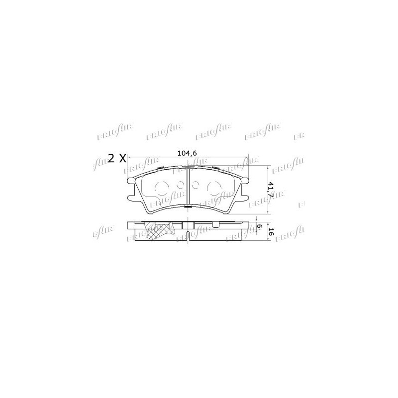 Jeu de quatre plaquettes de frein à disque FRIGAIR