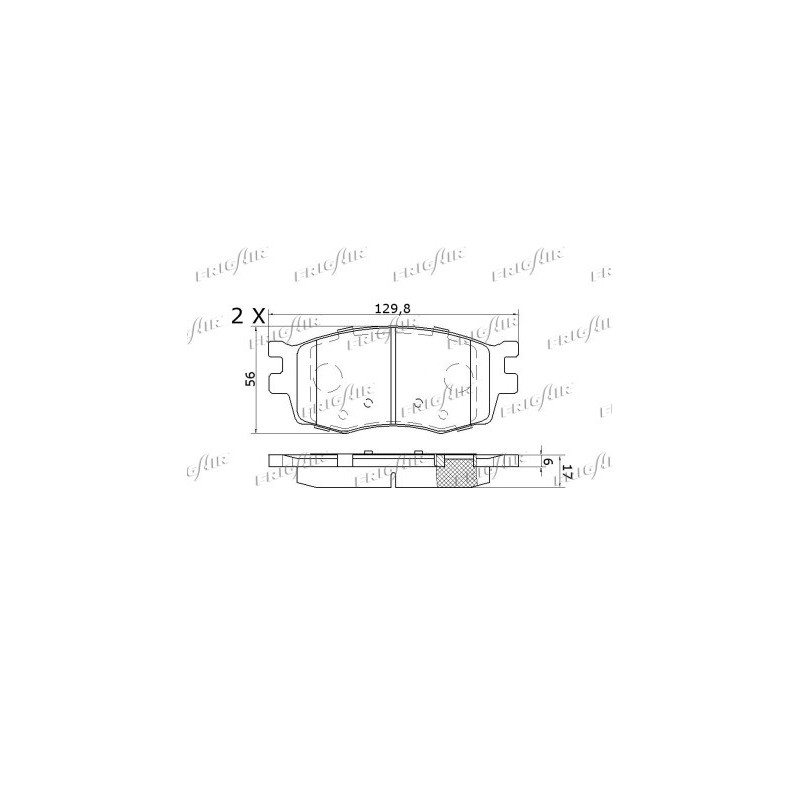 Jeu de quatre plaquettes de frein à disque FRIGAIR