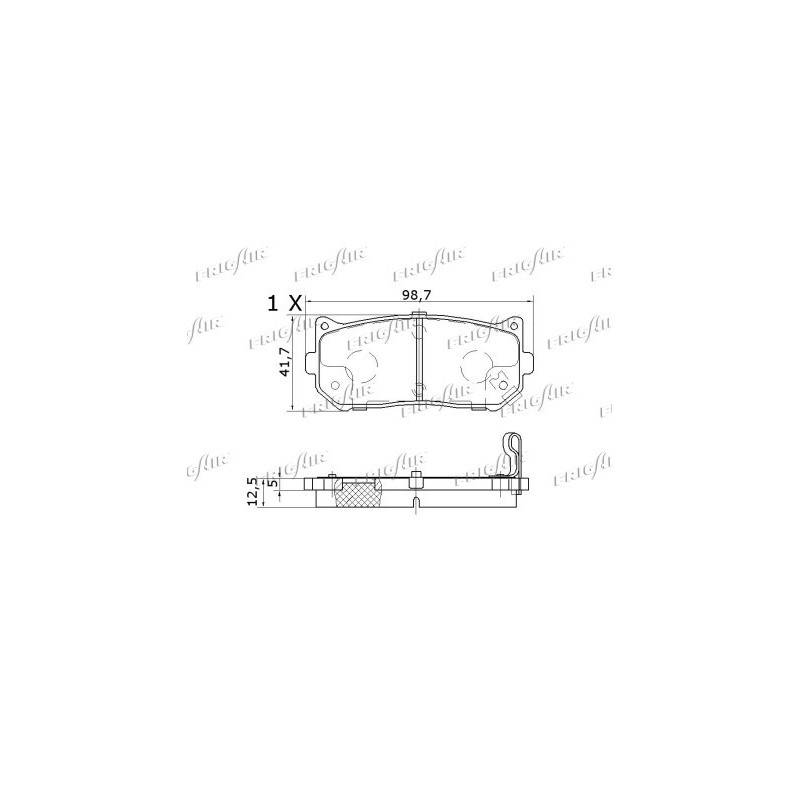 Jeu de quatre plaquettes de frein à disque FRIGAIR
