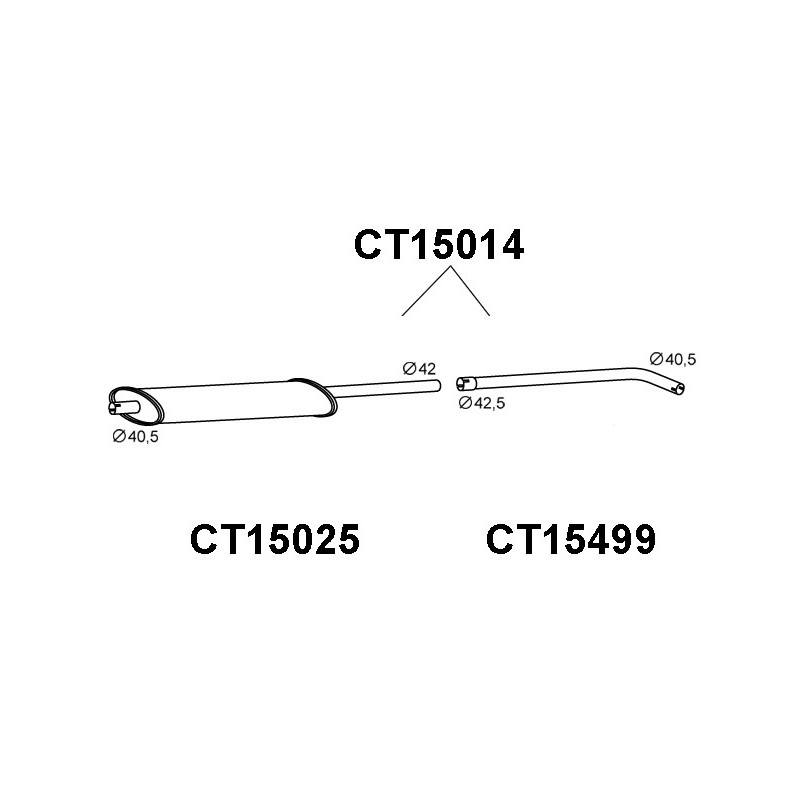 Silencieux intermédiaire VENEPORTE