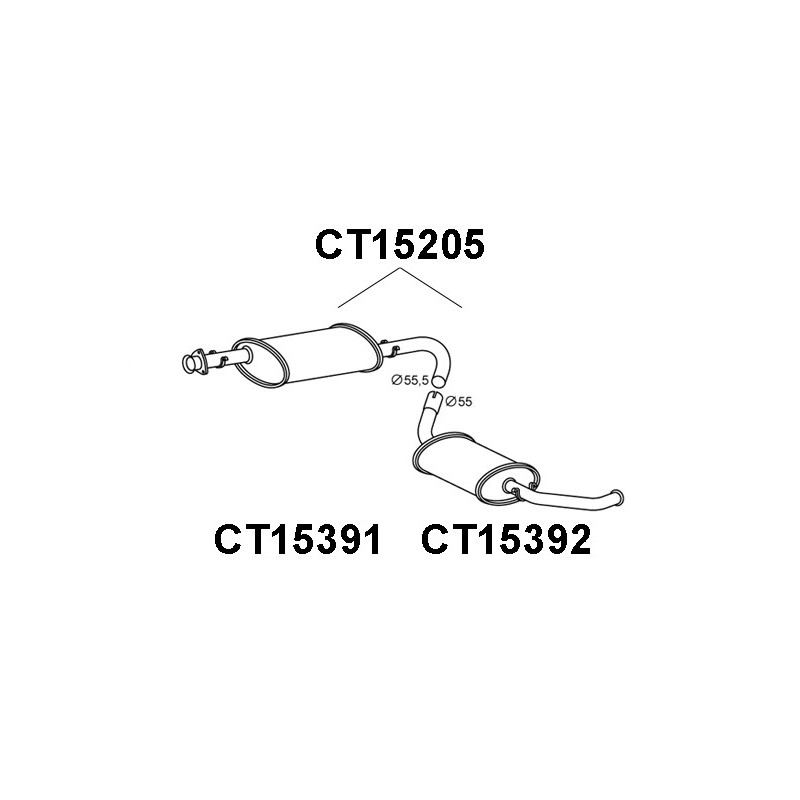 Silencieux arrière VENEPORTE