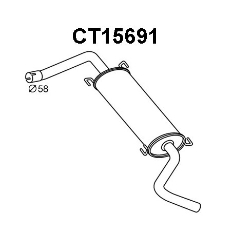 Silencieux arrière VENEPORTE