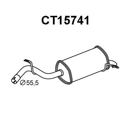 Silencieux arrière VENEPORTE