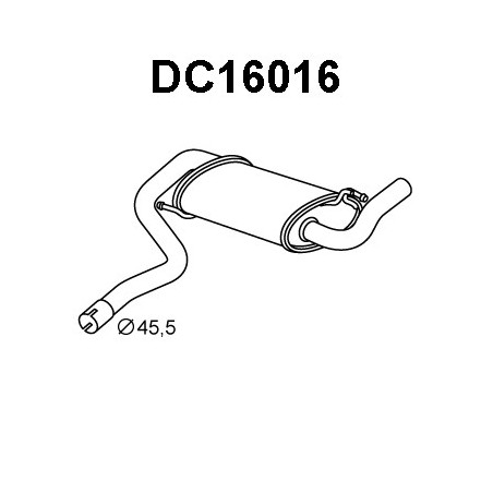 Silencieux arrière VENEPORTE