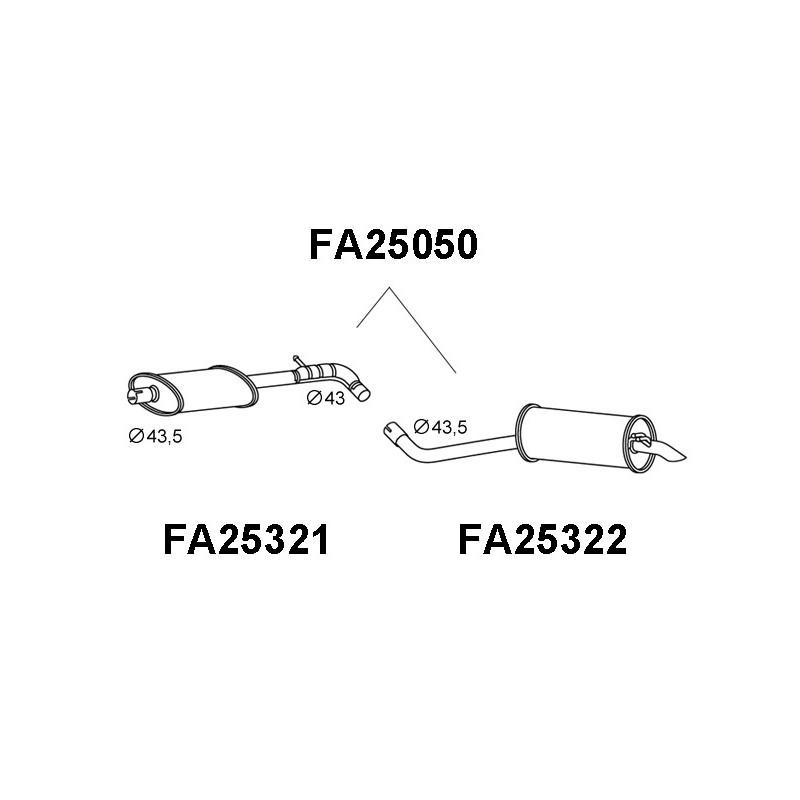 Silencieux arrière VENEPORTE