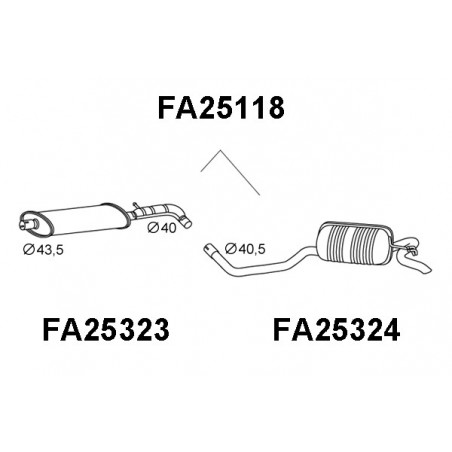 Silencieux arrière VENEPORTE