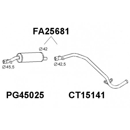 Silencieux arrière VENEPORTE