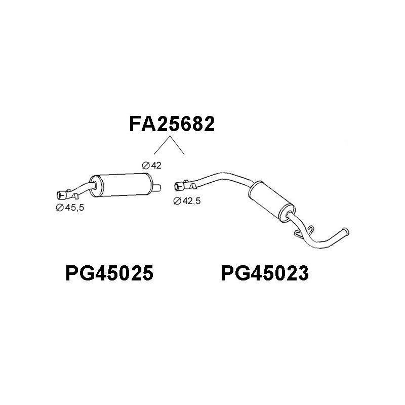 Silencieux arrière VENEPORTE