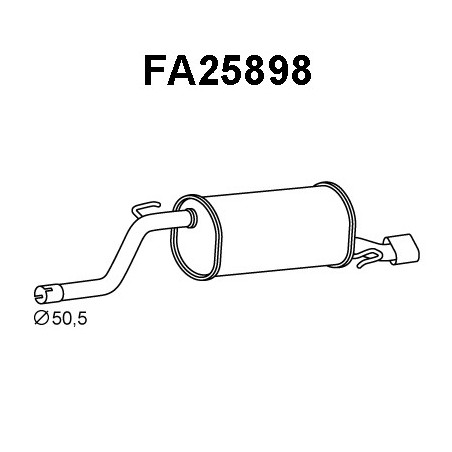 Silencieux arrière VENEPORTE